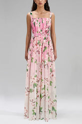 Daryl Strappy Floral Printed Maxi Dress
